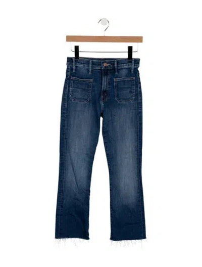Pre-owned Mother High-rise Flared Jeans In Blue