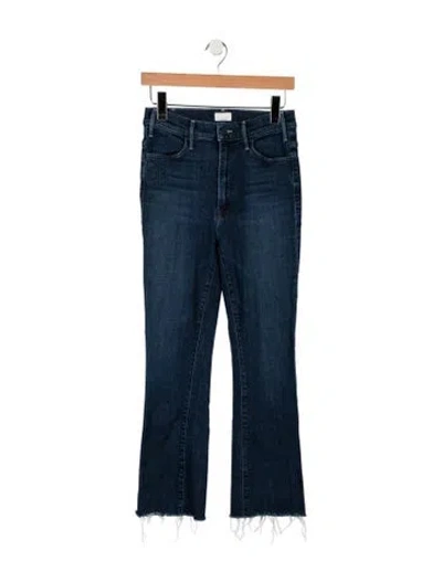 Pre-owned Mother High-rise Flared Jeans In Blue