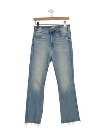 Pre-owned Mother High-rise Flared Jeans In Blue