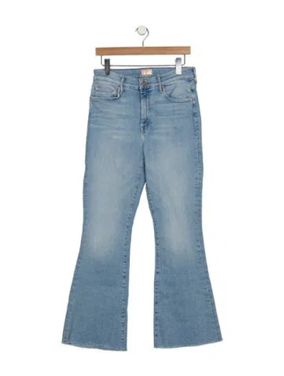 Pre-owned Mother High-rise Flared Jeans In Blue
