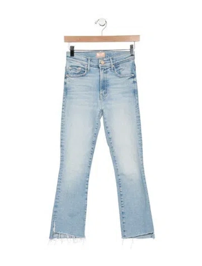 Pre-owned Mother High-rise Flared Jeans In Blue