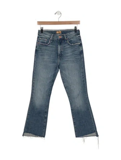 Pre-owned Mother High-rise Flared Jeans In Blue