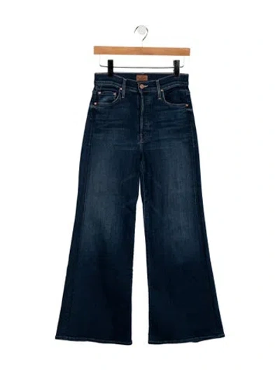 Pre-owned Mother High-rise Flared Jeans In Blue