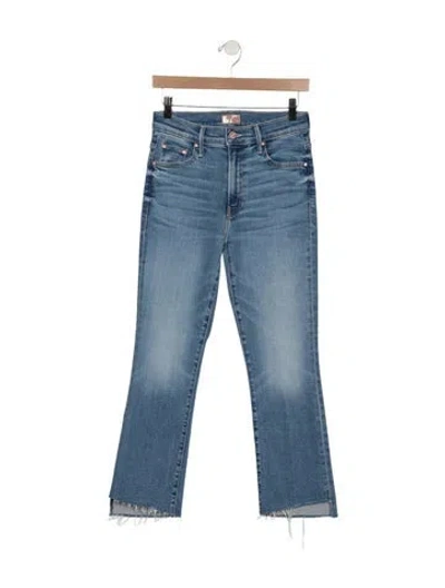 Pre-owned Mother High-rise Flared Jeans In Blue