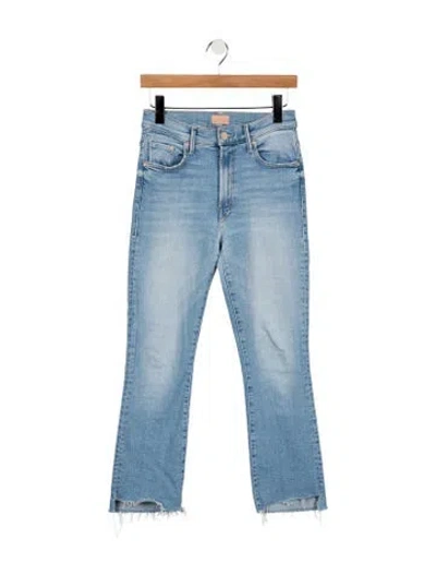 Pre-owned Mother High-rise Flared Jeans In Blue