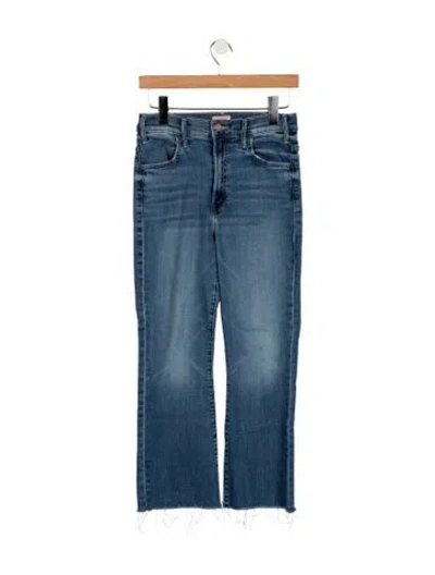 Pre-owned Mother High-rise Flared Jeans In Blue