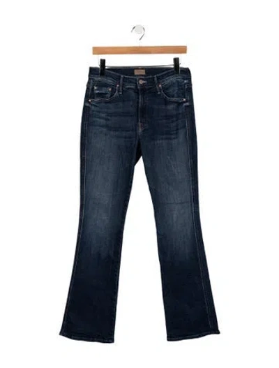Pre-owned Mother High-rise Flared Jeans In Blue