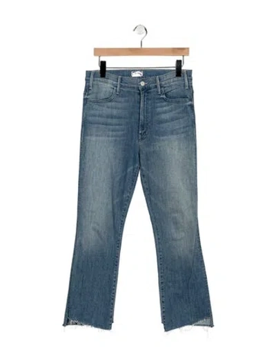 Pre-owned Mother High-rise Flared Jeans In Blue