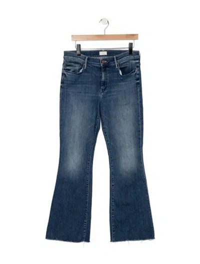 Pre-owned Mother High-rise Flared Jeans In Blue