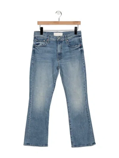 Pre-owned Mother High-rise Flared Jeans In Blue