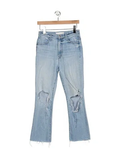 Pre-owned Mother High-rise Flared Jeans In Blue