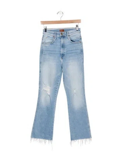 Pre-owned Mother High-rise Flared Jeans In Blue