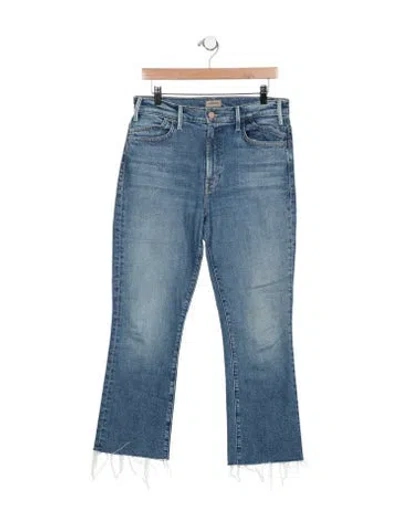 Pre-owned Mother High-rise Flared Jeans In Blue