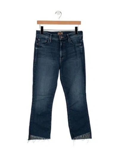 Pre-owned Mother High-rise Flared Jeans In Blue