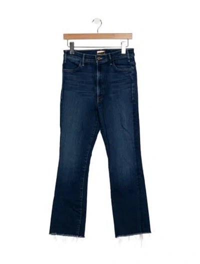 Pre-owned Mother High-rise Flared Jeans In Blue