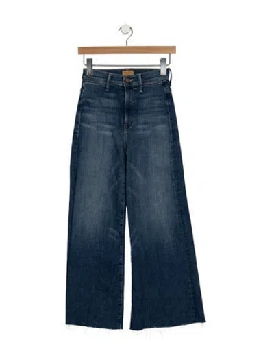 Pre-owned Mother High-rise Flared Jeans In Blue