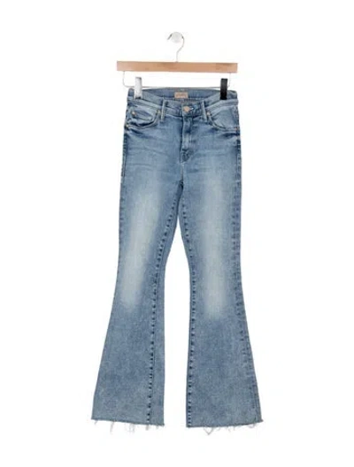 Pre-owned Mother High-rise Flared Jeans In Blue