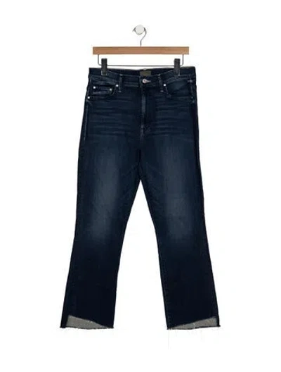 Pre-owned Mother High-rise Flared Jeans In Blue