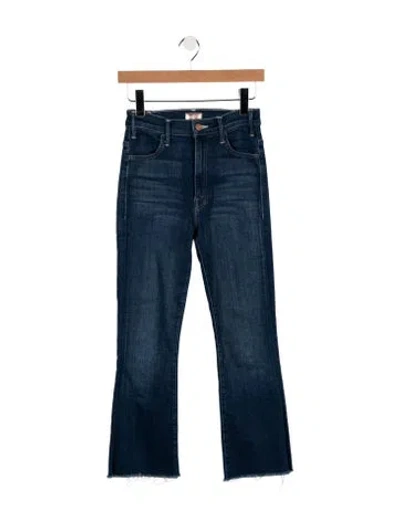 Pre-owned Mother High-rise Flared Jeans In Blue