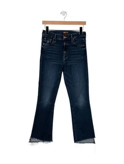 Pre-owned Mother High-rise Flared Jeans In Blue