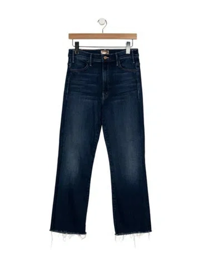 Pre-owned Mother High-rise Flared Jeans In Blue