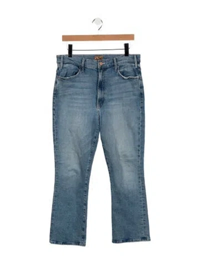 Pre-owned Mother High-rise Flared Jeans In Blue