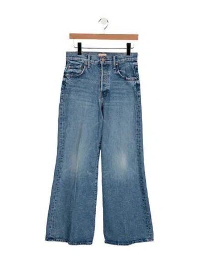 Pre-owned Mother High-rise Flared Jeans In Blue