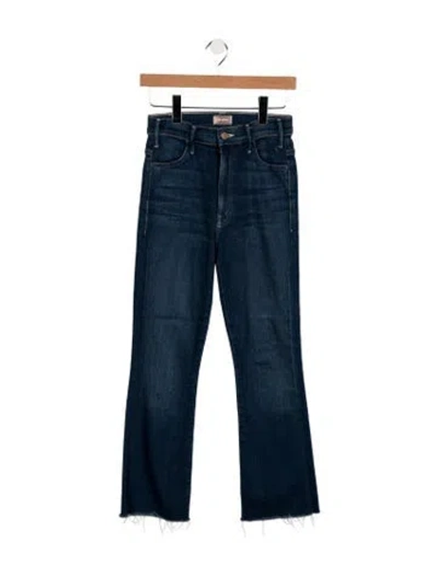 Pre-owned Mother High-rise Flared Jeans In Blue