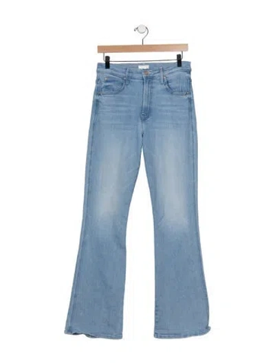 Pre-owned Mother High-rise Flared Jeans In Blue