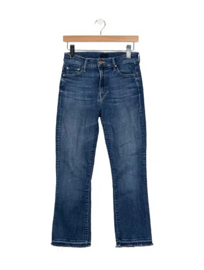 Pre-owned Mother High-rise Flared Jeans In Blue
