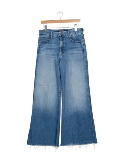 Pre-owned Mother High-rise Flared Jeans In Blue