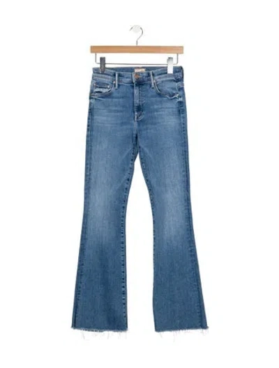 Pre-owned Mother High-rise Flared Jeans In Blue