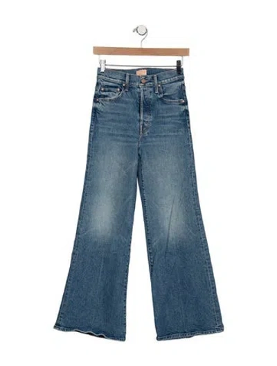 Pre-owned Mother High-rise Flared Jeans In Blue