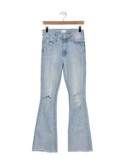 Pre-owned Mother High-rise Flared Jeans In Blue