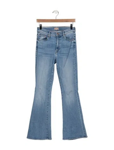 Pre-owned Mother High-rise Flared Jeans In Blue