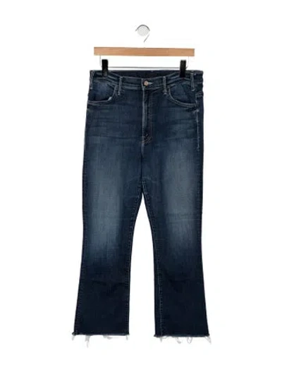 Pre-owned Mother High-rise Flared Jeans In Blue