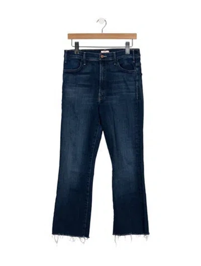 Pre-owned Mother High-rise Flared Jeans In Blue