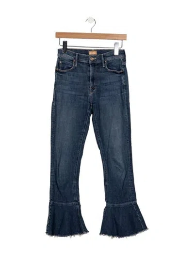Pre-owned Mother High-rise Flared Jeans In Blue