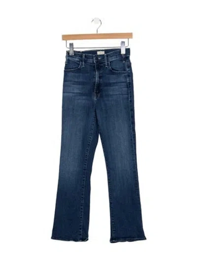 Pre-owned Mother High-rise Flared Jeans In Blue