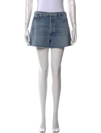 Pre-owned Mother High-rise Flared Jeans In Blue
