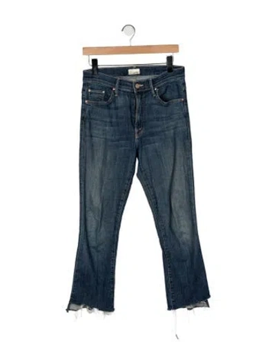 Pre-owned Mother High-rise Flared Jeans In Blue