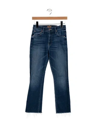 Pre-owned Mother High-rise Flared Jeans In Blue