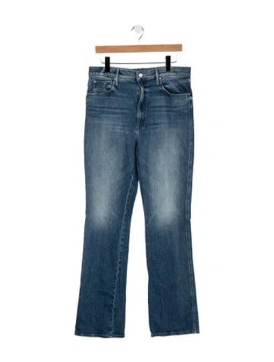 Pre-owned Mother High-rise Flared Jeans In Blue