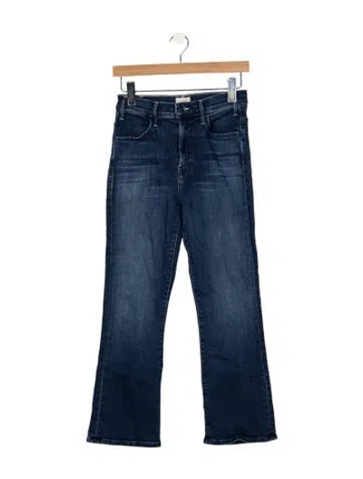 Pre-owned Mother High-rise Flared Jeans In Blue