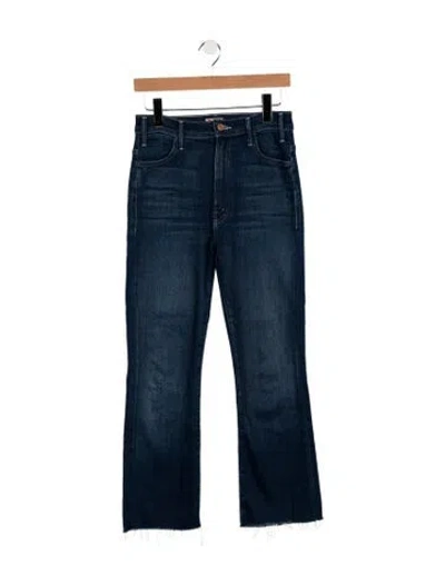 Pre-owned Mother High-rise Flared Jeans In Blue