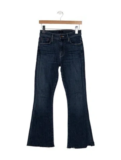 Pre-owned Mother High-rise Flared Jeans In Blue