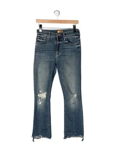Pre-owned Mother High-rise Flared Jeans In Blue