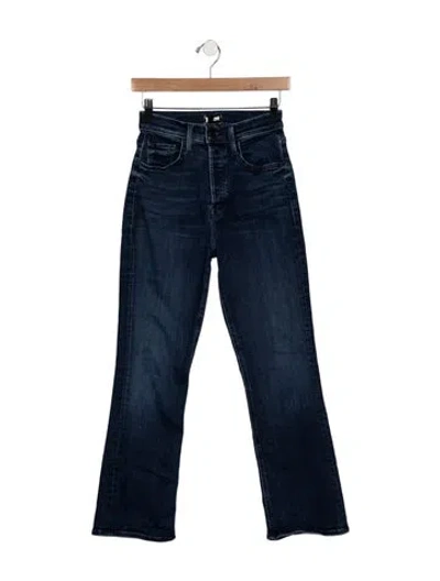 Pre-owned Mother High-rise Flared Jeans In Blue