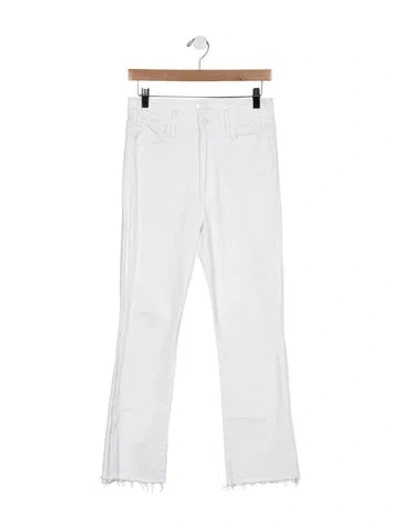 Pre-owned Mother High-rise Flared Jeans In Blue