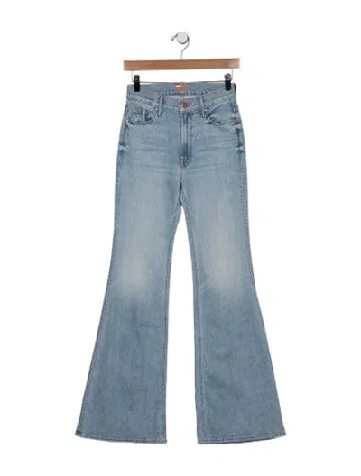 Pre-owned Mother High-rise Flared Jeans In Blue